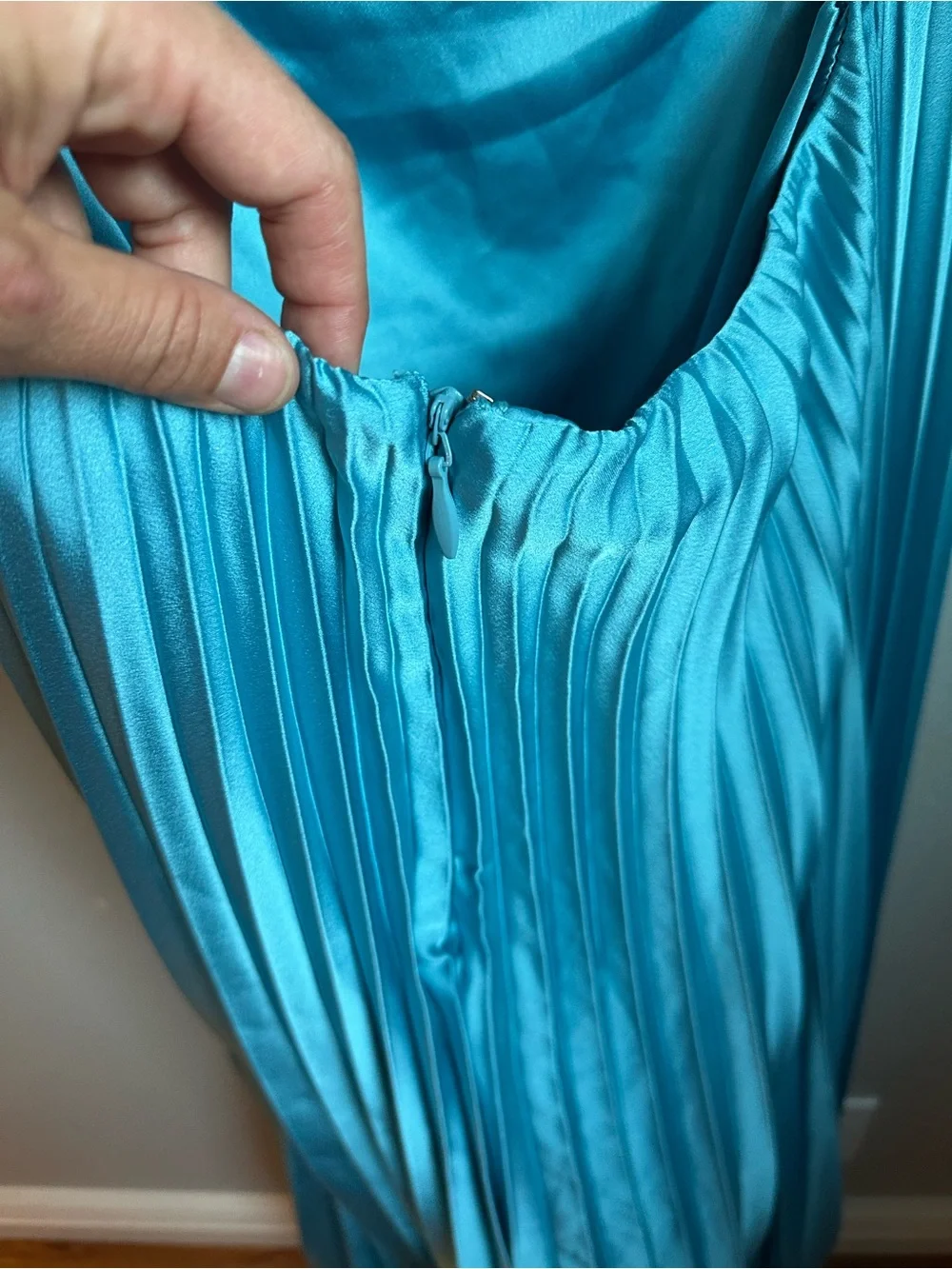 NWT Abercrombie Giselle Satin Pleated Midi Dress XLT Tall